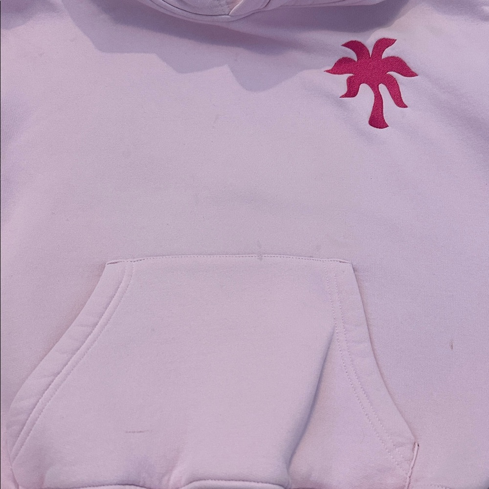 Light Pink -Pink Palm Puff Hoodie XXS - Picture 5 of 5